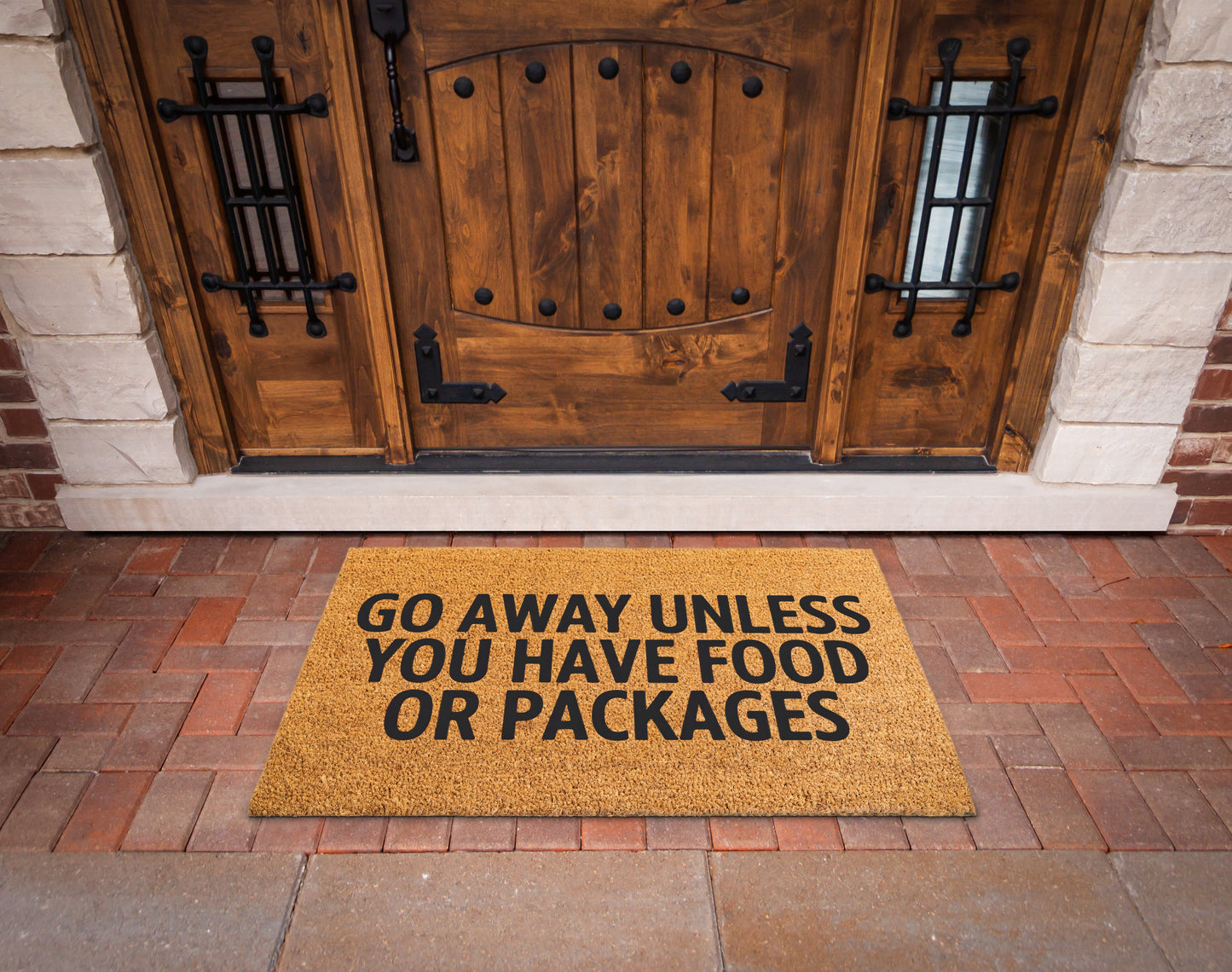 Go Away Unless Food/Packages Welcome Mat