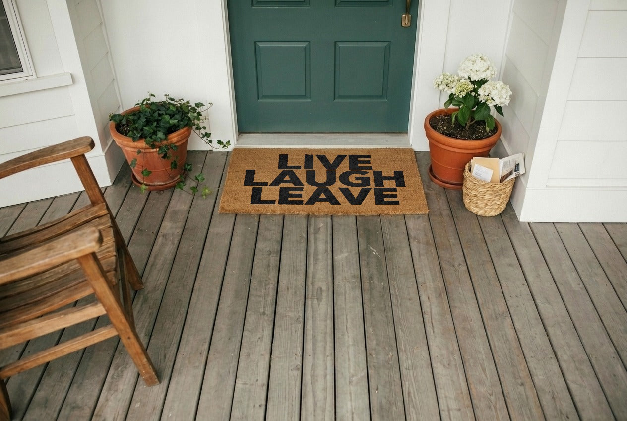 Live Laugh Leave Welcome Mat