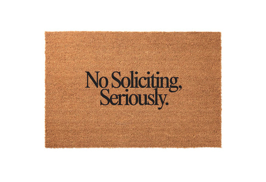 No Soliciting Welcome Mat
