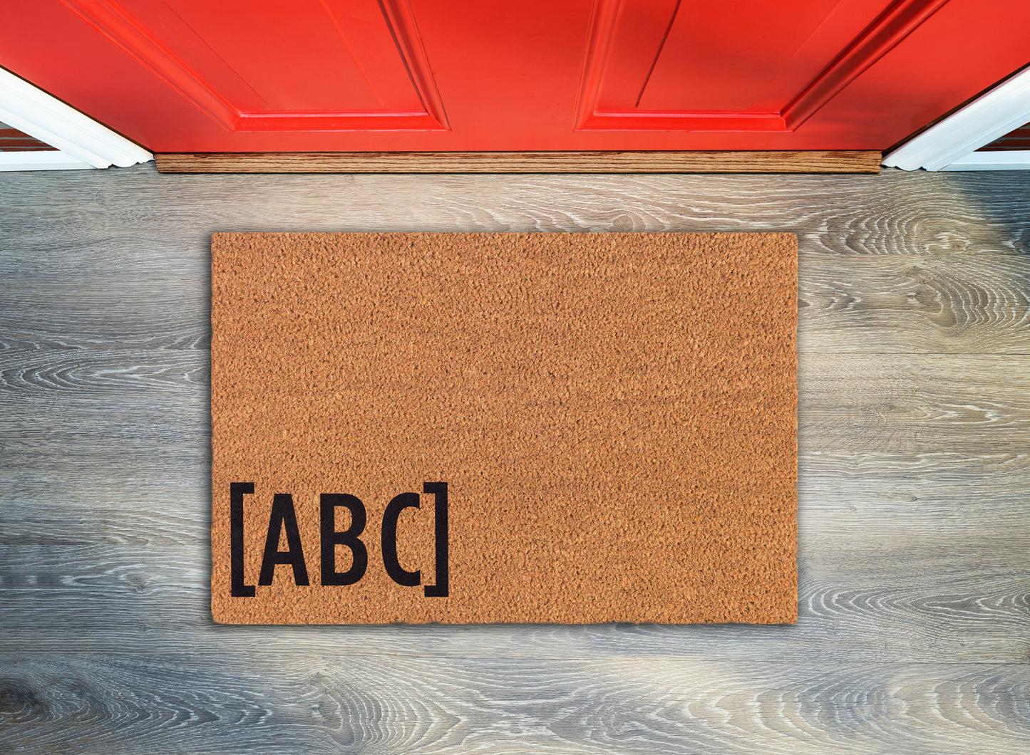 Monogram Three-Initial Classic Welcome Mat