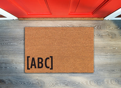Monogram Three-Initial Classic Welcome Mat