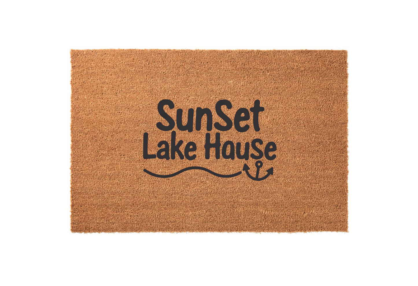 Lake House Name Personalized Welcome Mat