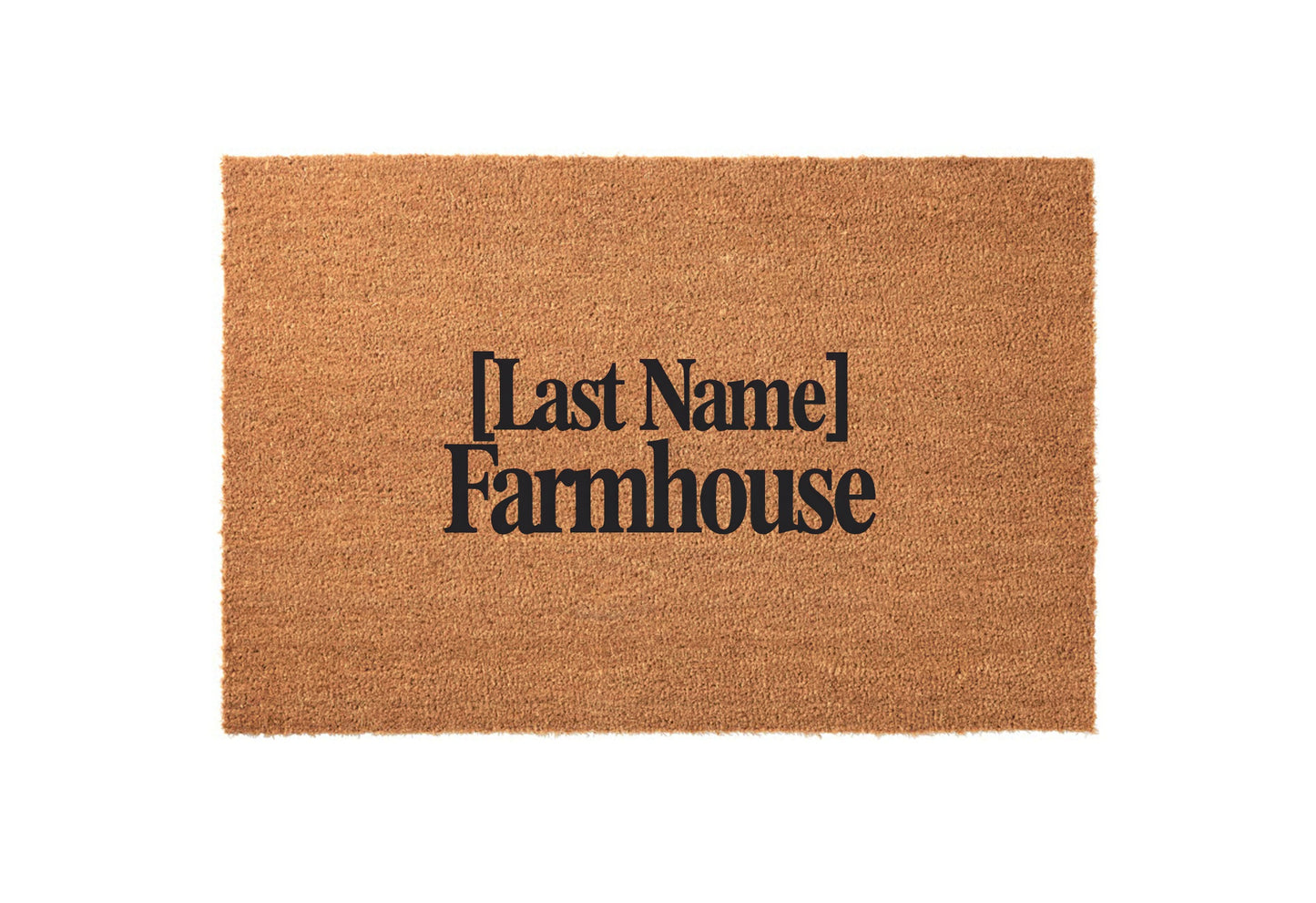 Farmhouse Family Name Banner Welcome Mat