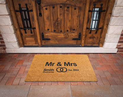Wedding Established Date Welcome Mat