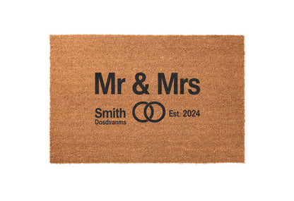 Wedding Established Date Welcome Mat