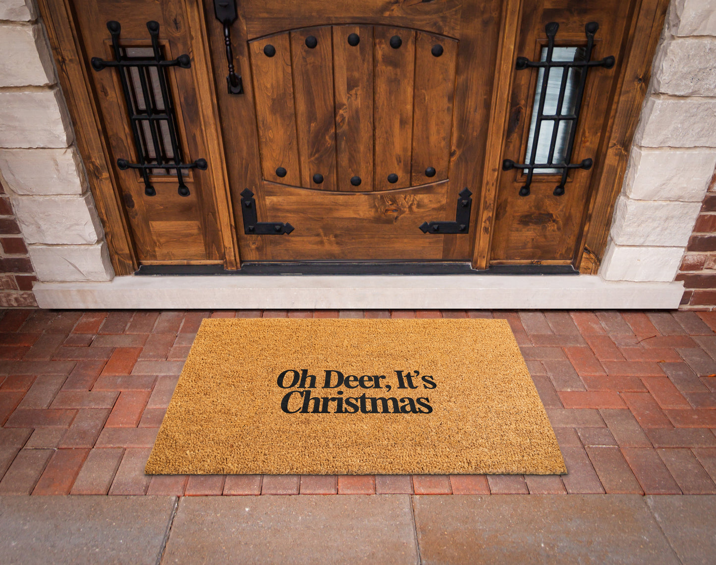 Oh Deer, It's Christmas Welcome Mat