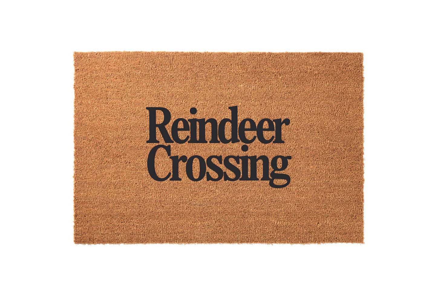Reindeer Crossing Welcome Mat