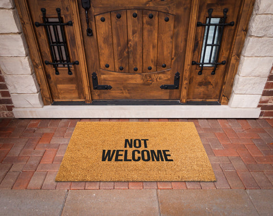Gothic Bat Unwelcome Mat Welcome Mat