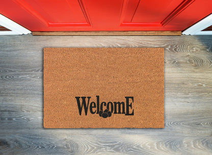 Welcome Easter Eggs Border Welcome Mat