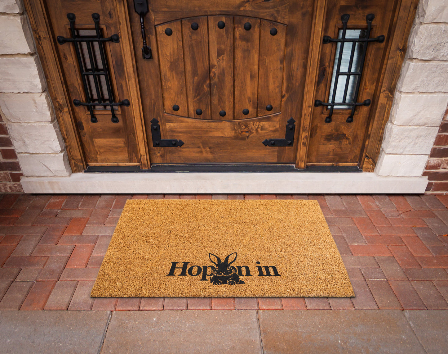 Hop On In Welcome Mat