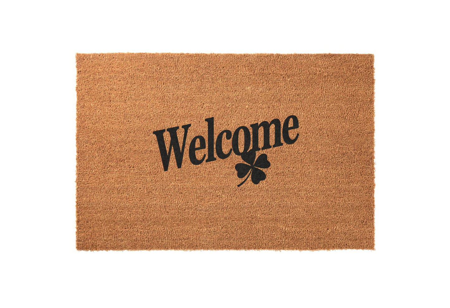 Shamrock Silhouette Welcome Welcome Mat