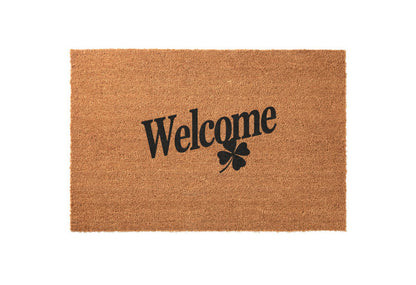 Shamrock Silhouette Welcome Welcome Mat
