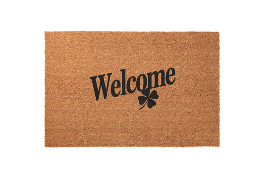 Shamrock Silhouette Welcome Welcome Mat