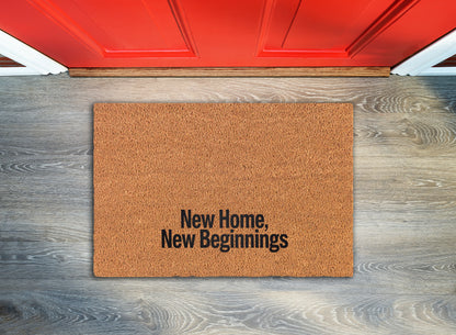 New Home, New Beginnings Welcome Mat