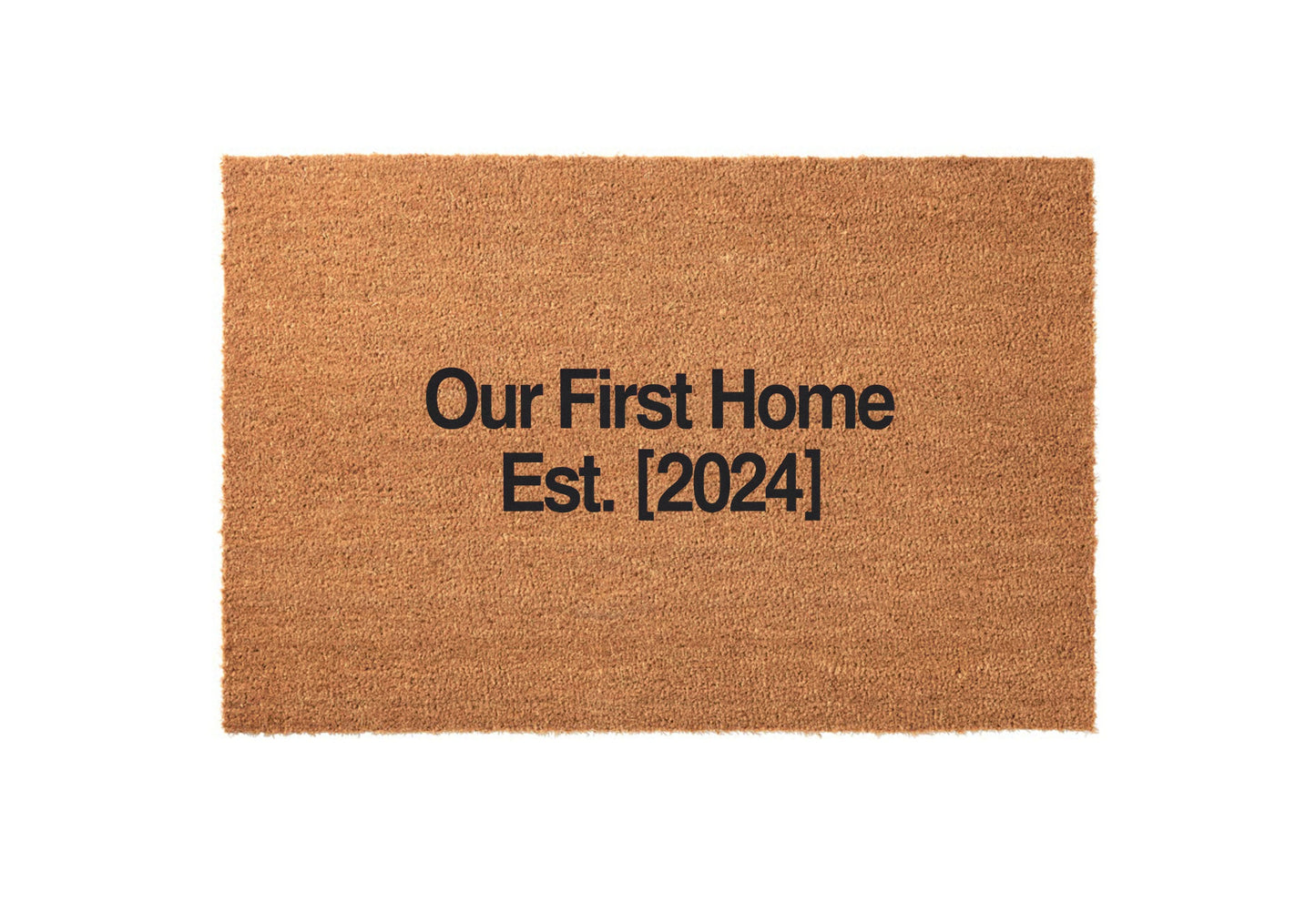Our First Home Est. Year Welcome Mat