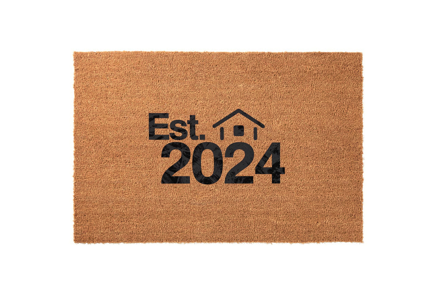 Est. Year House Silhouette Welcome Mat