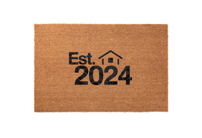 Est. Year House Silhouette Welcome Mat