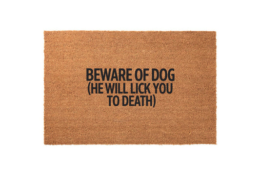 Beware of Dog Welcome Mat