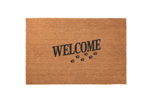 Paw Prints Welcome Border Welcome Mat