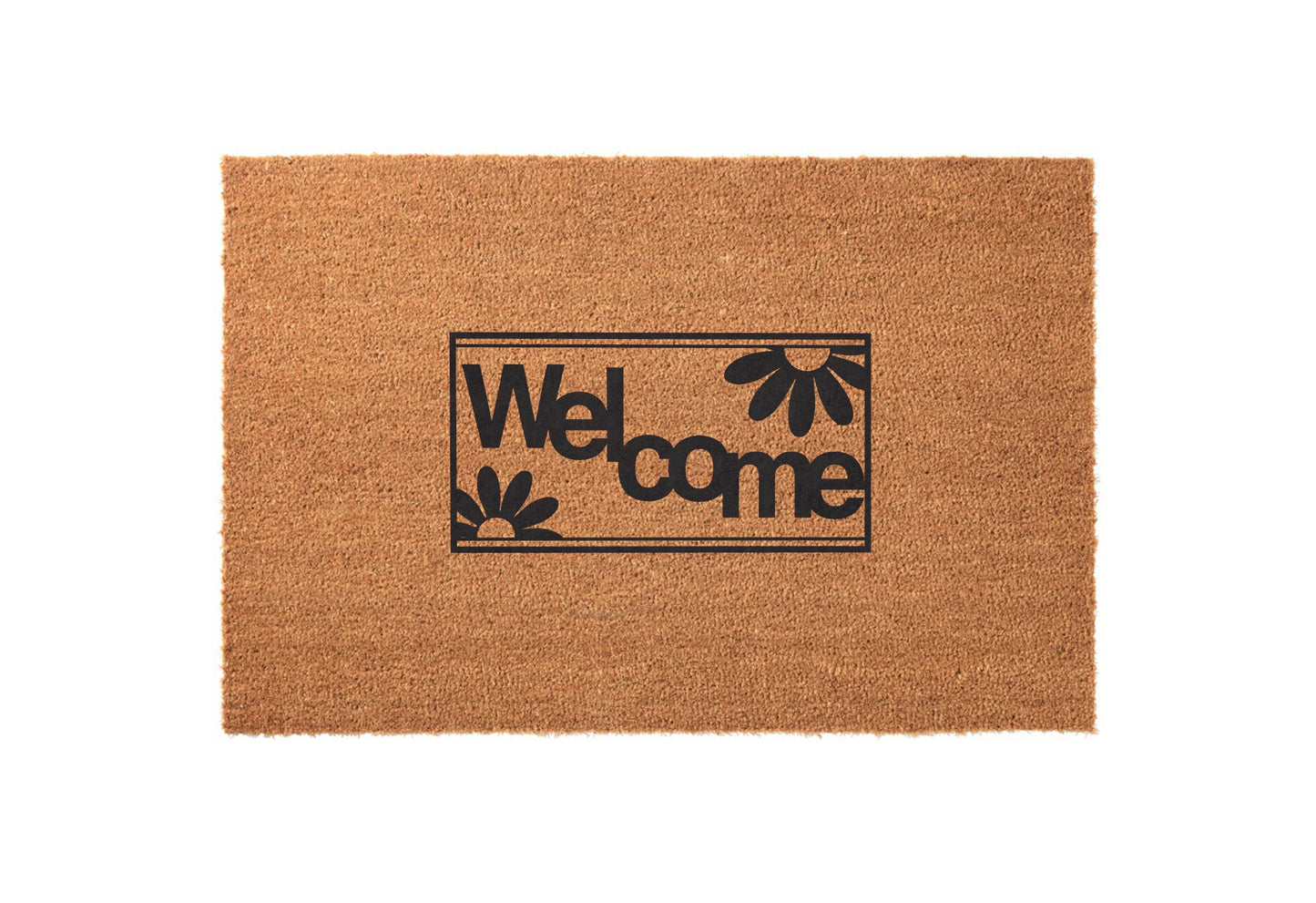 Daisy Welcome Border Welcome Mat