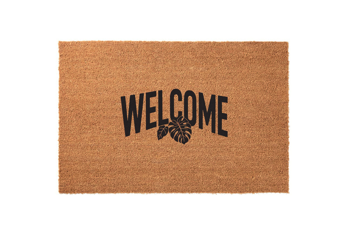 Botanical Monstera Leaf Welcome Welcome Mat
