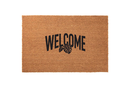 Botanical Monstera Leaf Welcome Welcome Mat