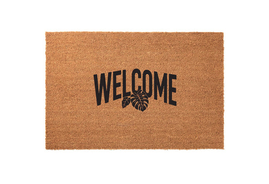 Botanical Monstera Leaf Welcome Welcome Mat