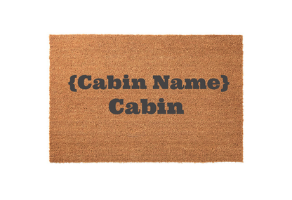 Cabin Name Personalized Welcome Mat