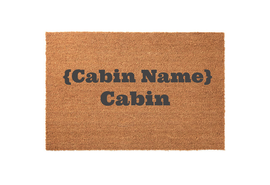 Cabin Name Personalized Welcome Mat
