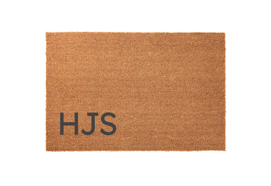 Monogram Corner Welcome Mat